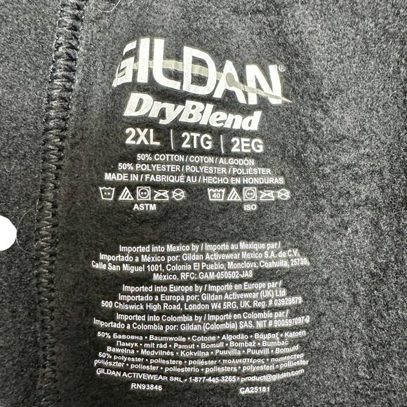 Gildan Sweatpants Mens 2XL Black DryBlend 2XL Elastic Waist Orange M Wrestling - Picture 5 of 8